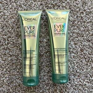 New With Tags L’Oréal Ever Pure Thickening Shampoo & Conditioner- Sulfate Free